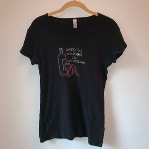 Chris’s Stuff Rhinestone T-Shirt (L)